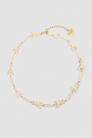 Patrizia Pepe Brass Chocker Necklace Gold | THWPDY-084