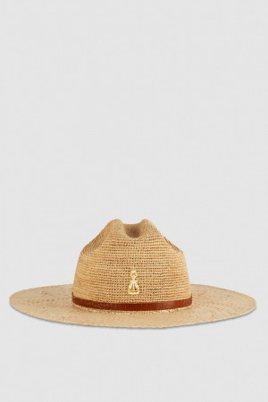 Patrizia Pepe Cowboy Hat With Leather Strap Weiß | ZSODYN-423