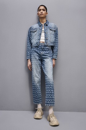 Patrizia Pepe Denim Cigarette Pants Blau | NRAUMD-413