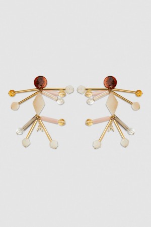 Patrizia Pepe Earrings With Techno Pop Fly Appliqué Mehrfarbig | FSGMJT-934