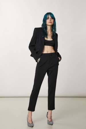 Patrizia Pepe Essential Cigarette Pants Schwarz | HTISDO-732