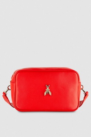 Patrizia Pepe Fly Camera Leather Bag With Chain Rot | NTAQUM-864