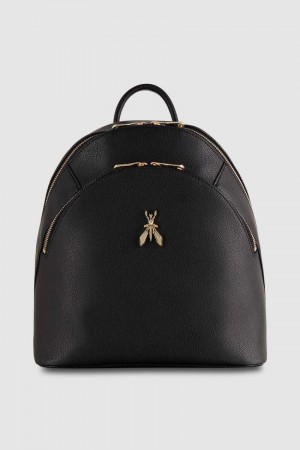 Patrizia Pepe Fly Leather Backpack With Double Pocket Schwarz | BUIVOK-735