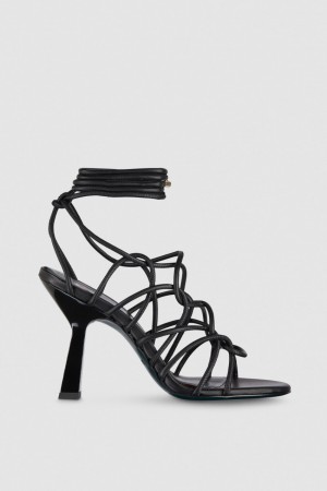 Patrizia Pepe Heeled Ankle Sandals Schwarz | PKVRSQ-658