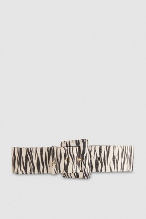 Patrizia Pepe High-waisted Belt With Lined Buckle Animalier | KSZVHO-452