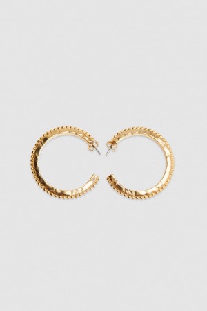 Patrizia Pepe Hoop Earrings Gold | GTDQOH-958