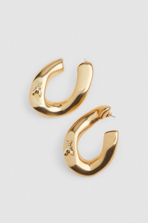 Patrizia Pepe Metal Earrings Gold | YQCUOH-287