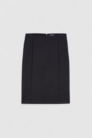 Patrizia Pepe Midi Pencil Skirt Schwarz | CYOPUR-871