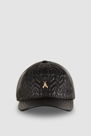 Patrizia Pepe Padded Fly Baseball Cap Schwarz | FIZOXC-793