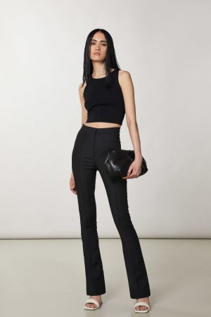 Patrizia Pepe Slim Flare Pants Schwarz | PEWKXH-612