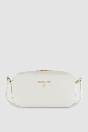 Patrizia Pepe Small Graphic Case Shoulder Bag Weiß | QWSZCO-174