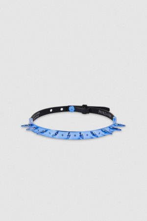 Patrizia Pepe Studded Leather Choker Blau | TSVFBY-520