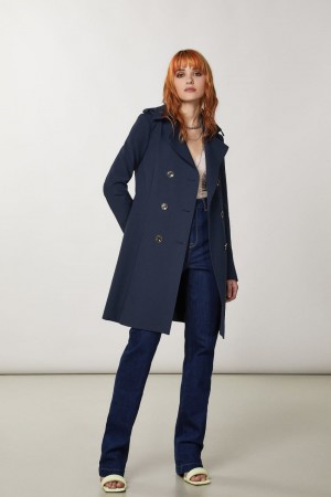 Patrizia Pepe Trench Blau | EVAGBC-683