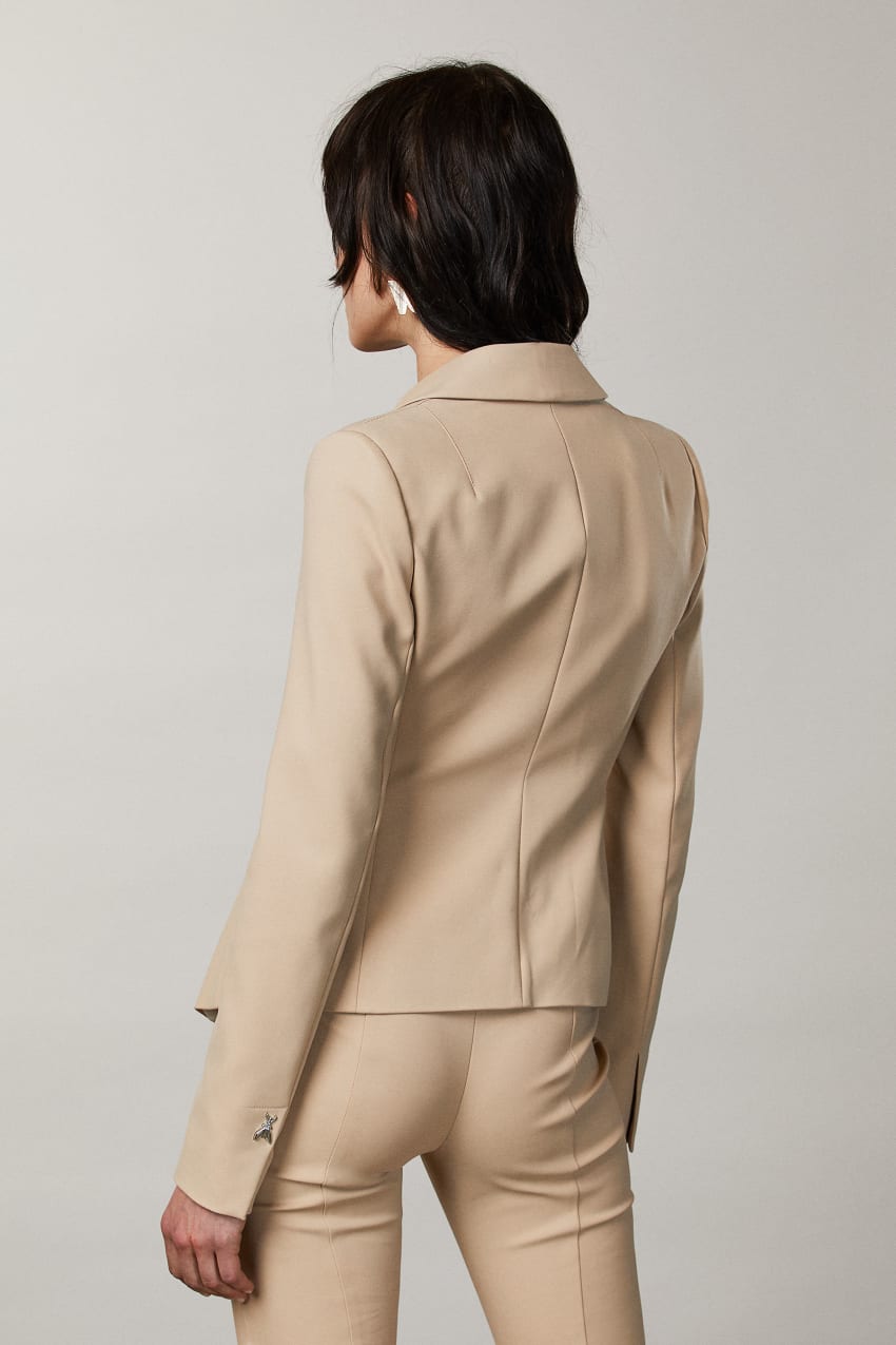 Patrizia Pepe 2-button Slim Jacket Beige | OZGVJH-613