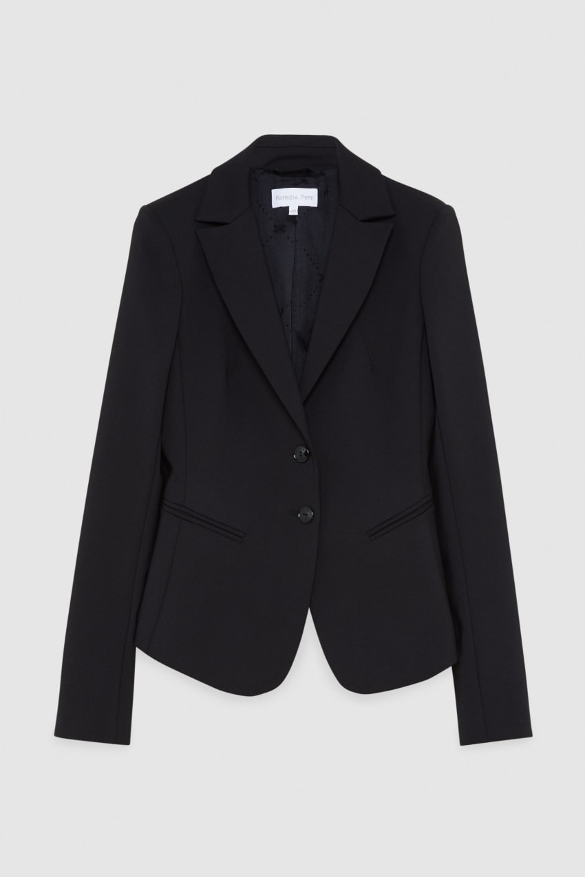 Patrizia Pepe 2-button Slim Jacket Schwarz | EDXRUC-671