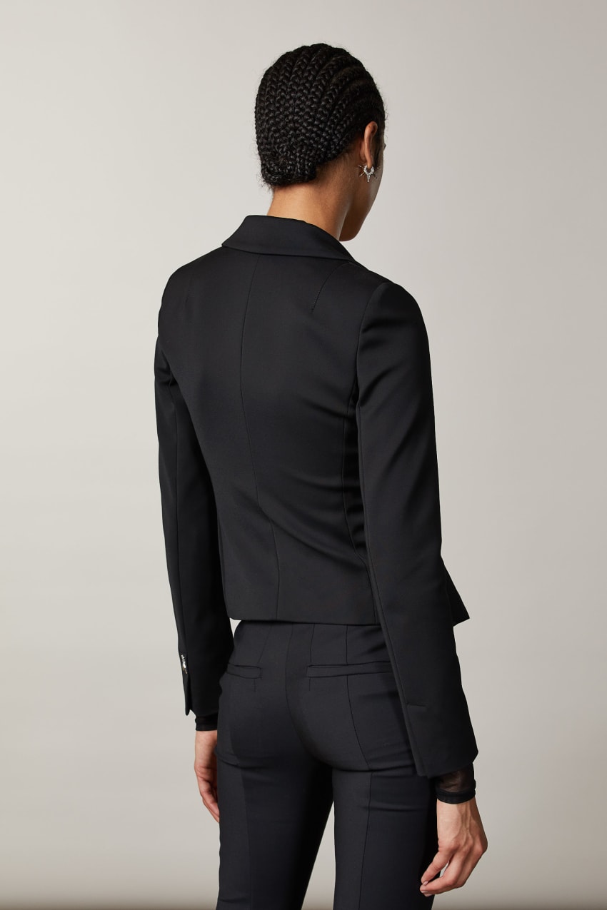 Patrizia Pepe 2-button Slim Jacket Schwarz | EDXRUC-671