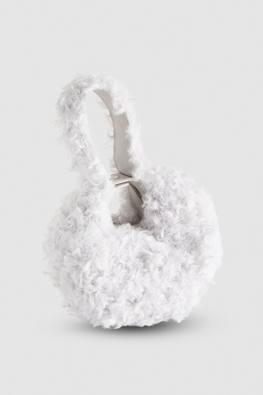 Patrizia Pepe Bangle Bag Fluffy Weiß | LGDEBC-469