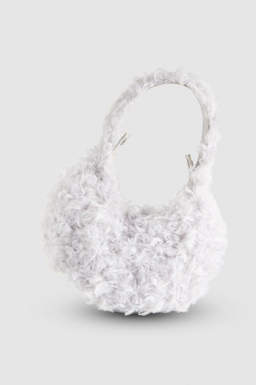 Patrizia Pepe Bangle Bag Fluffy Weiß | LGDEBC-469