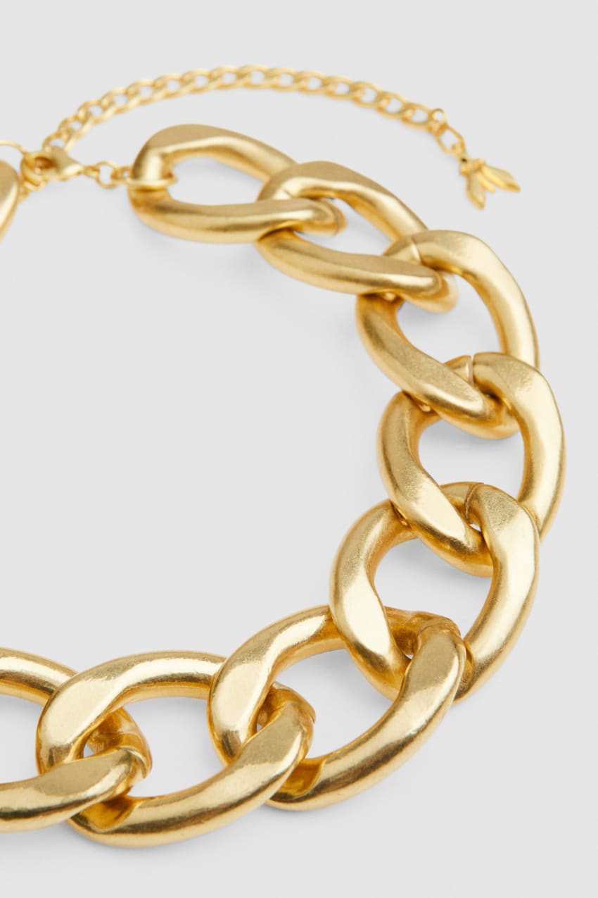 Patrizia Pepe Brass And Aluminum Necklace Gold | OWRJBF-674