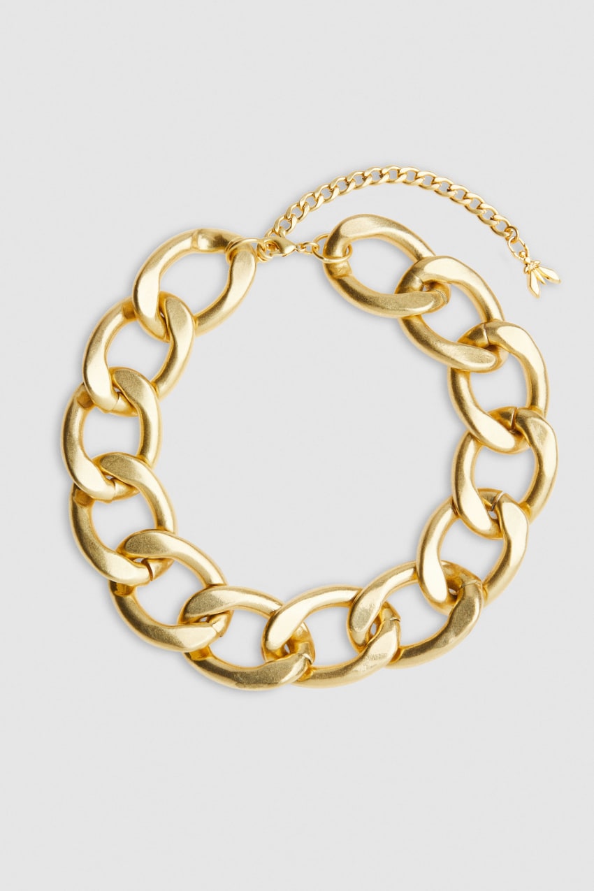 Patrizia Pepe Brass And Aluminum Necklace Gold | OWRJBF-674