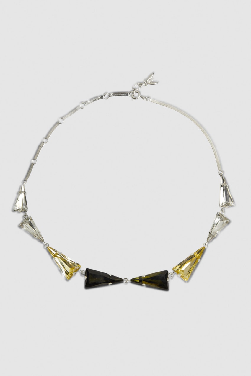 Patrizia Pepe Brass And Glass Necklace Grün | IHCJFY-695