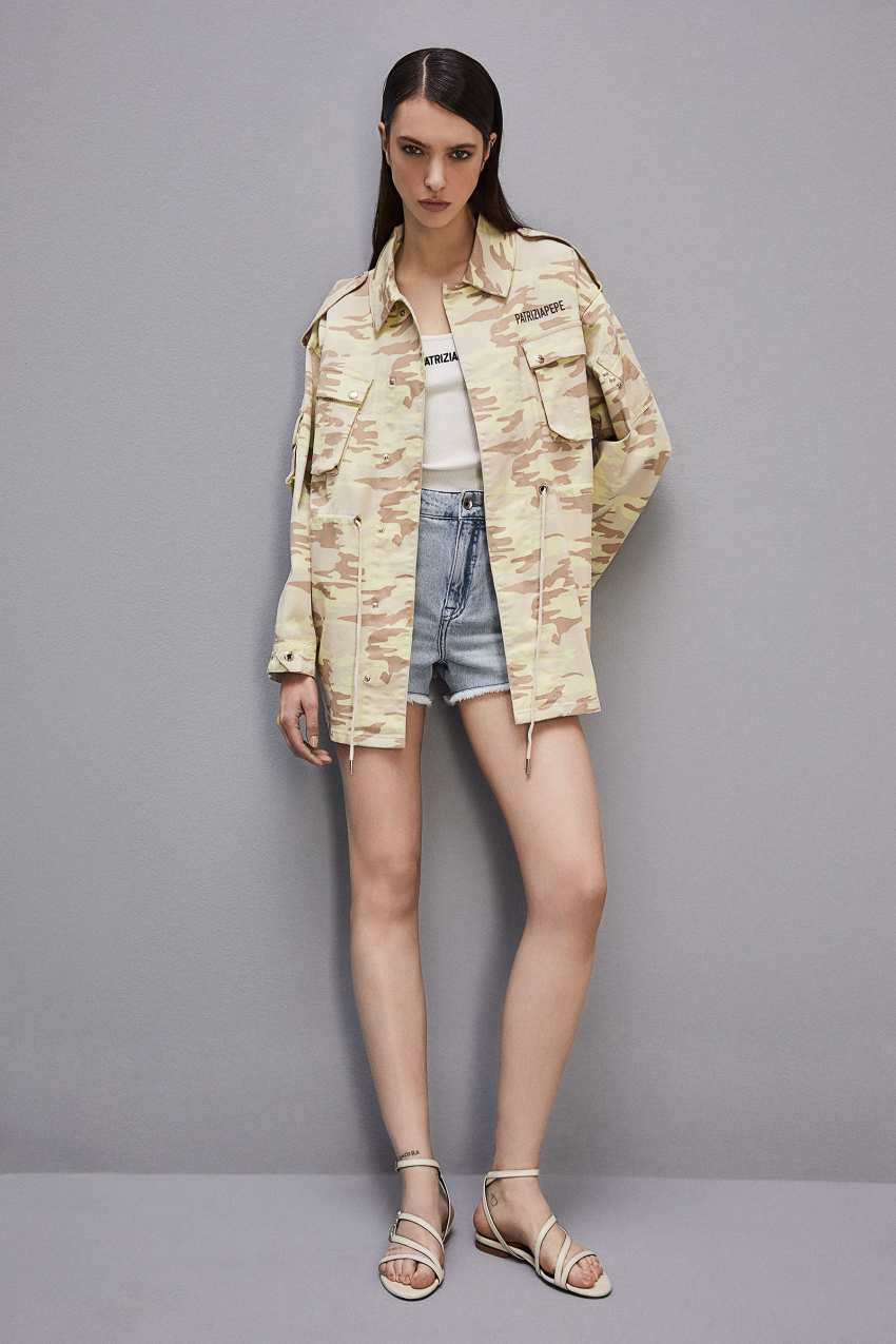 Patrizia Pepe Camouflage Over Jacket Militare | QLITZH-713