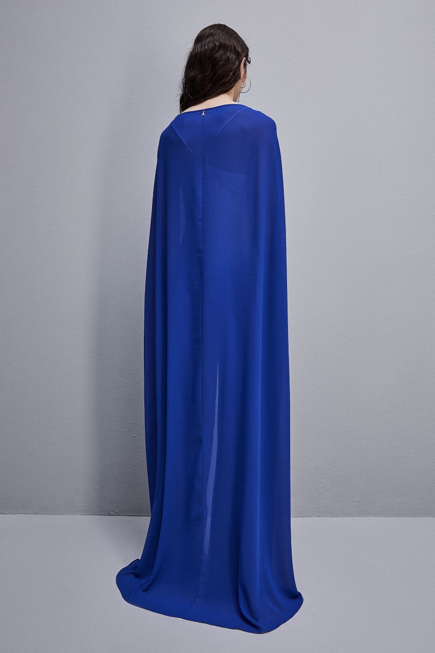 Patrizia Pepe Cape In Poly Georgette With Neckline On The Back Hellblau | XDZUSI-473