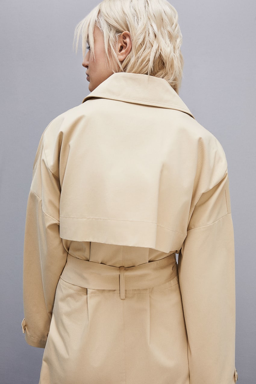 Patrizia Pepe Cotton Over Trench Coat Beige | HPYSQJ-835