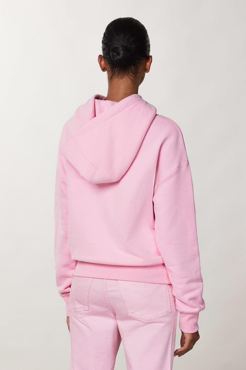 Patrizia Pepe Cotton Sweatshirt With Hood Rosa | APGKLD-506