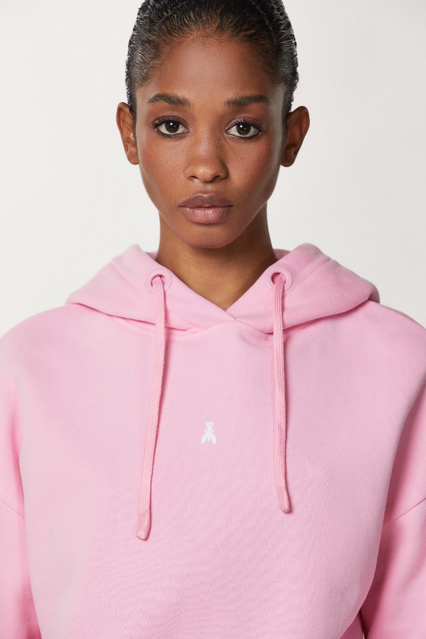 Patrizia Pepe Cotton Sweatshirt With Hood Rosa | APGKLD-506