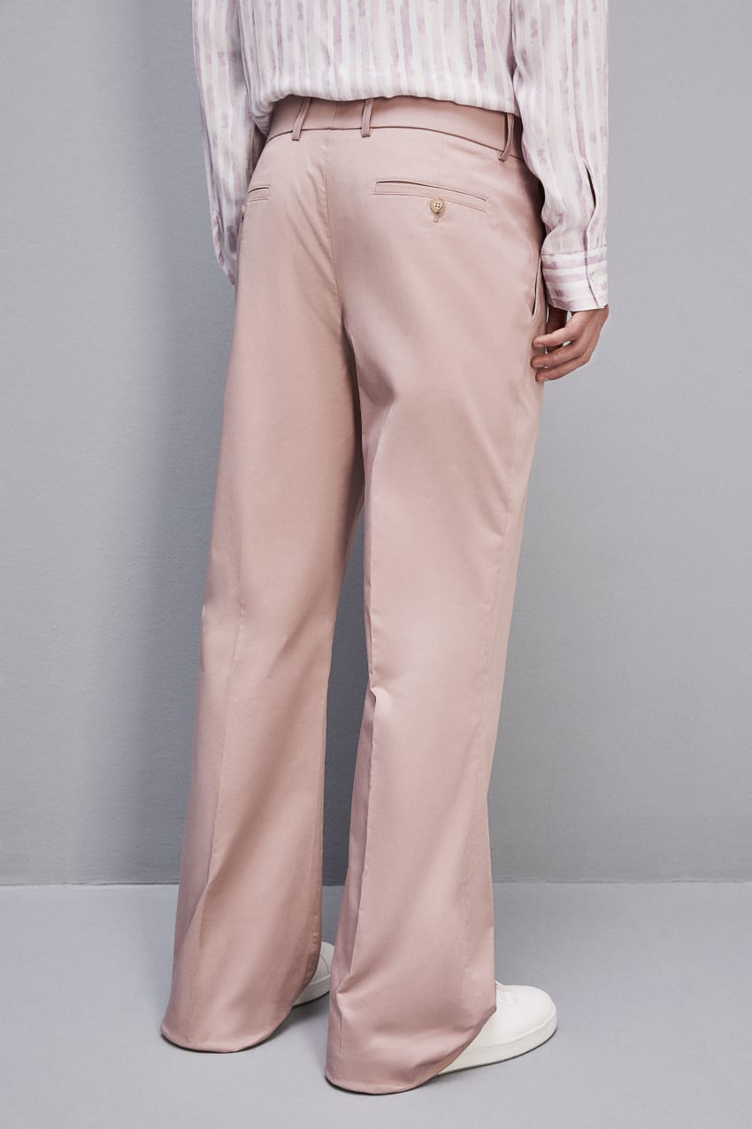 Patrizia Pepe Cotton Twill Trumpet Pants Rosa | MCXRDZ-103