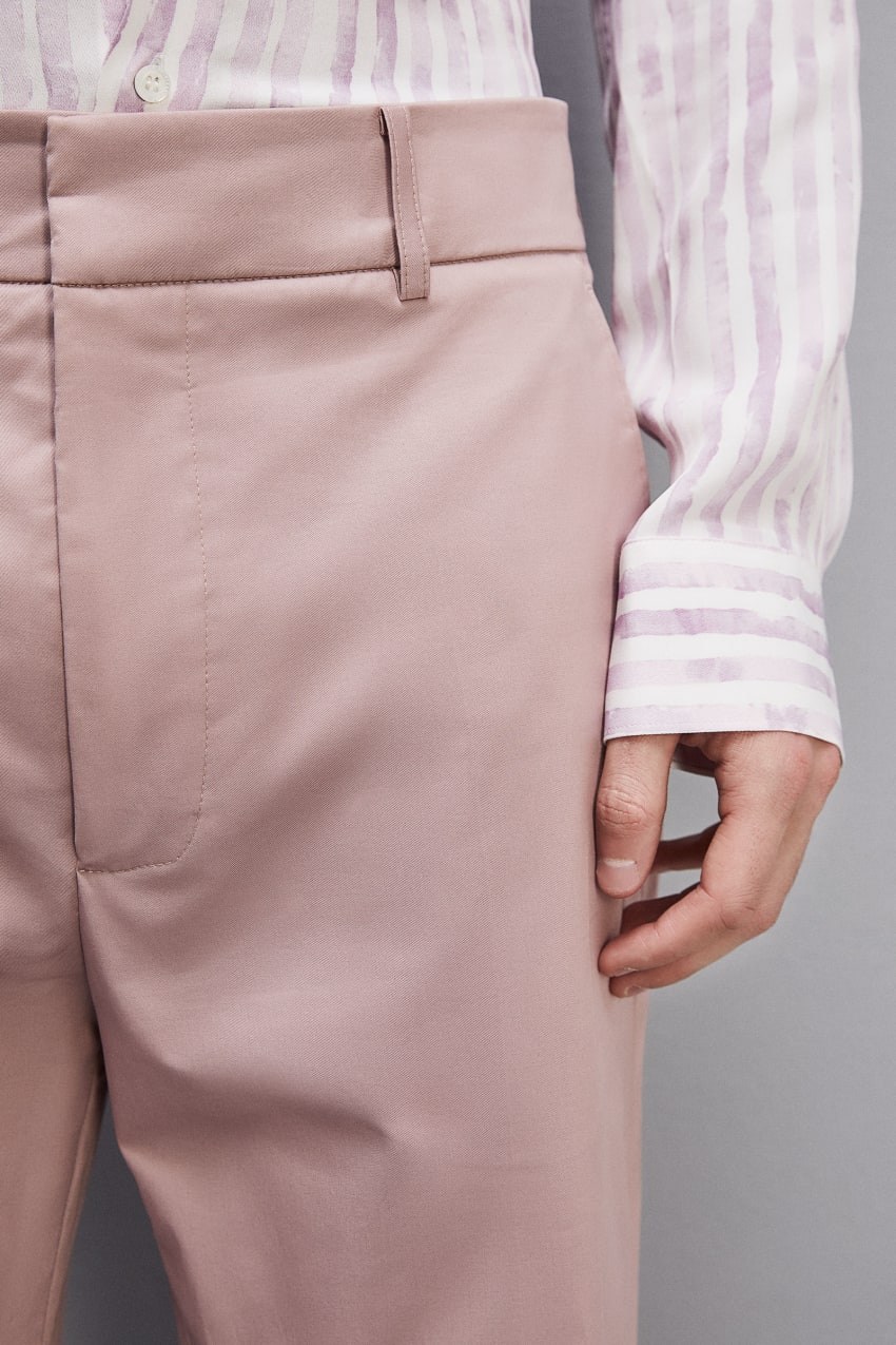 Patrizia Pepe Cotton Twill Trumpet Pants Rosa | MCXRDZ-103