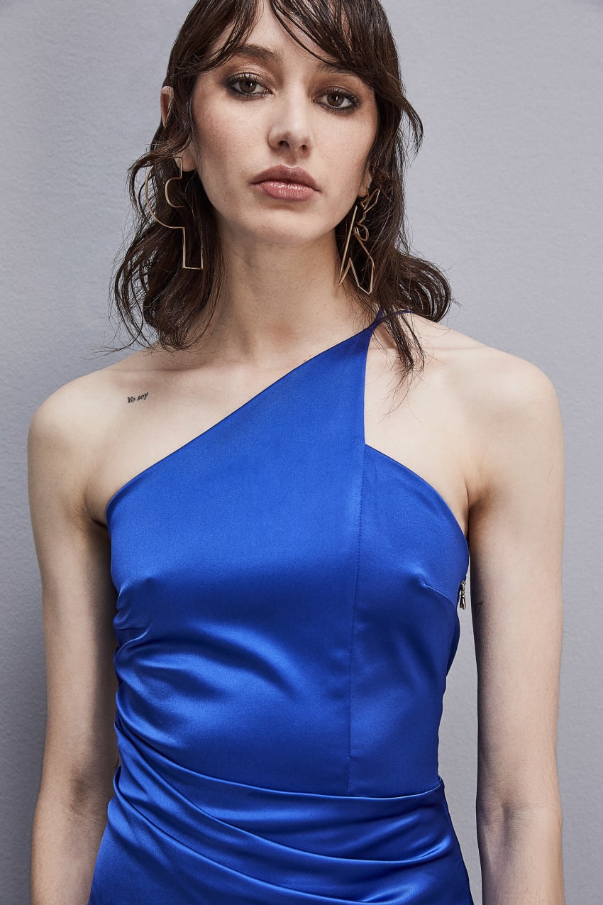 Patrizia Pepe Cut-out Dress In Certified Viscose Hellblau | OYMUHT-419