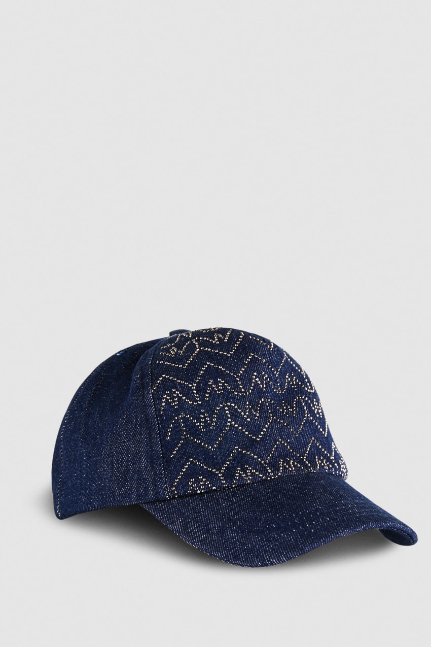 Patrizia Pepe Denim Fly Monogram Baseball Cap Hellblau | SVHPFT-628