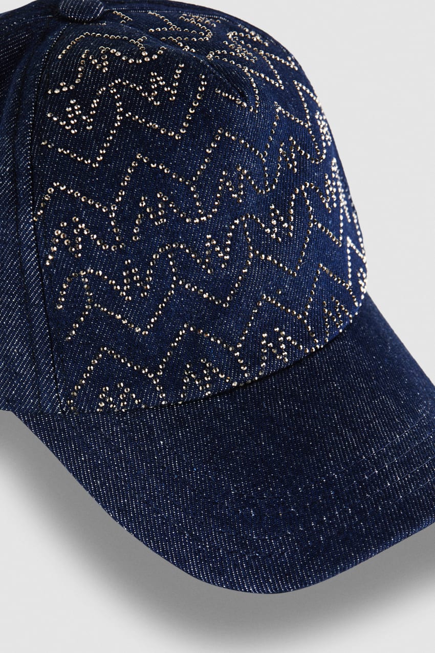 Patrizia Pepe Denim Fly Monogram Baseball Cap Hellblau | SVHPFT-628