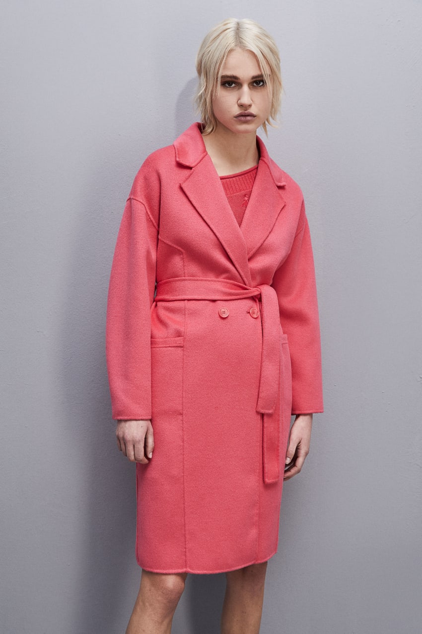 Patrizia Pepe Double Cloth Coat Rosa | VPAFWM-178