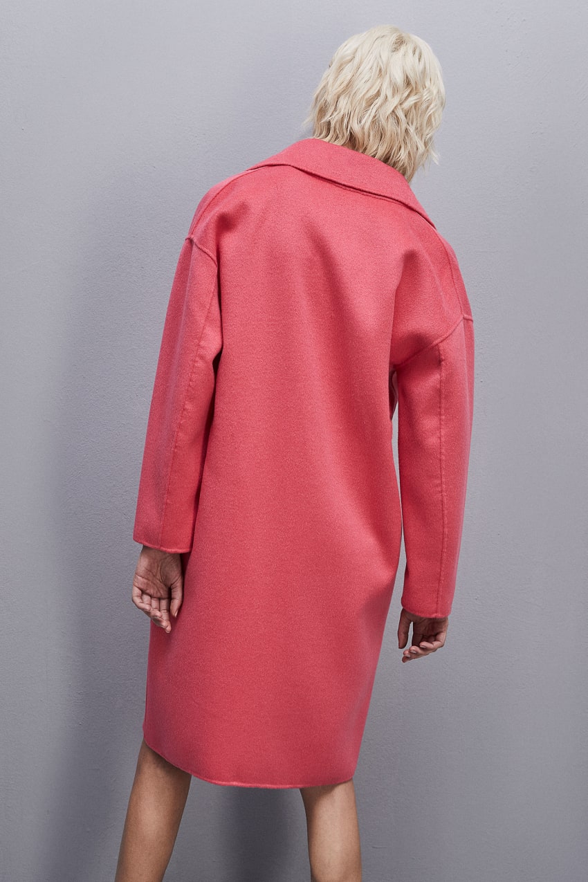 Patrizia Pepe Double Cloth Coat Rosa | VPAFWM-178