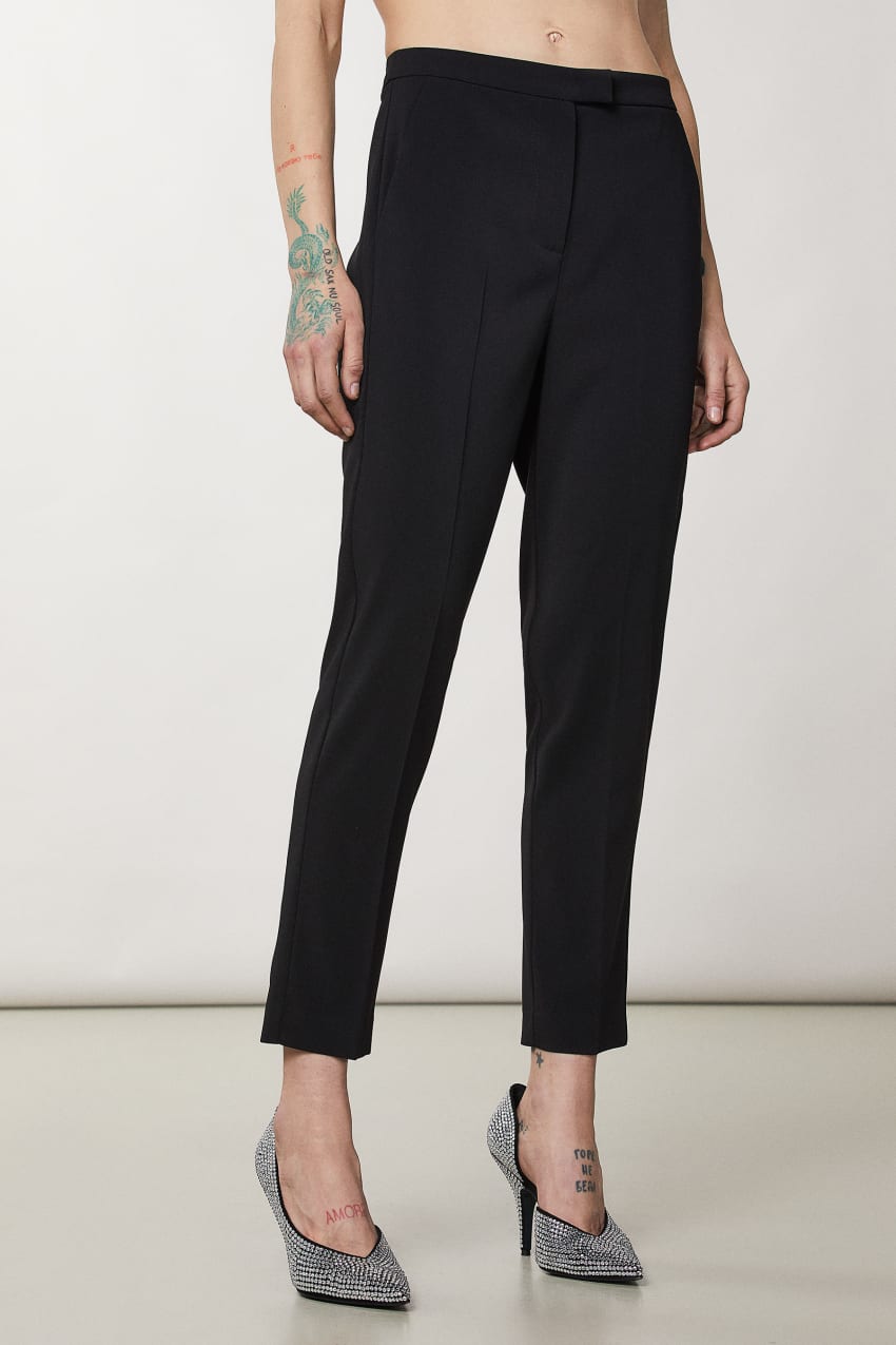 Patrizia Pepe Essential Cigarette Pants Schwarz | HTISDO-732