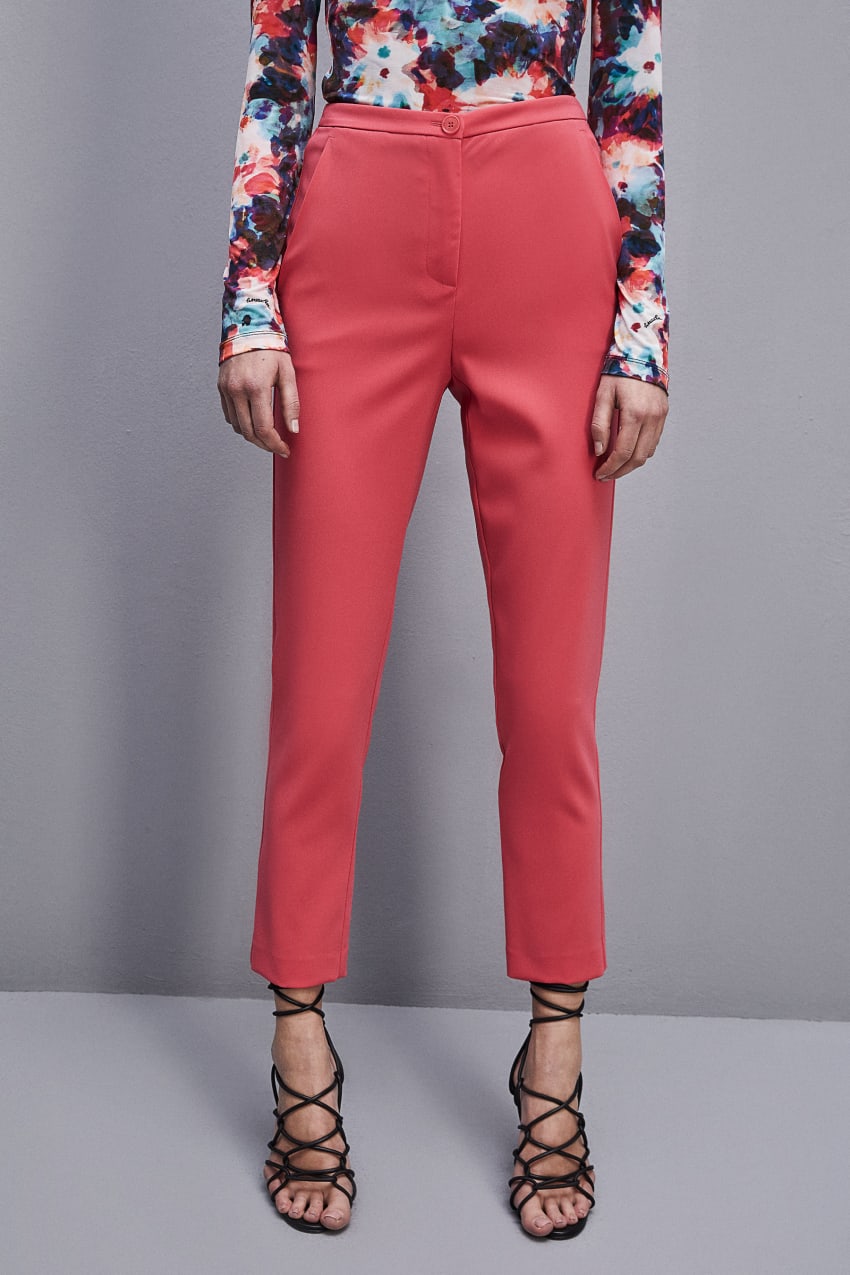 Patrizia Pepe Essential Cigarette Pants Rosa | EKJUYG-601