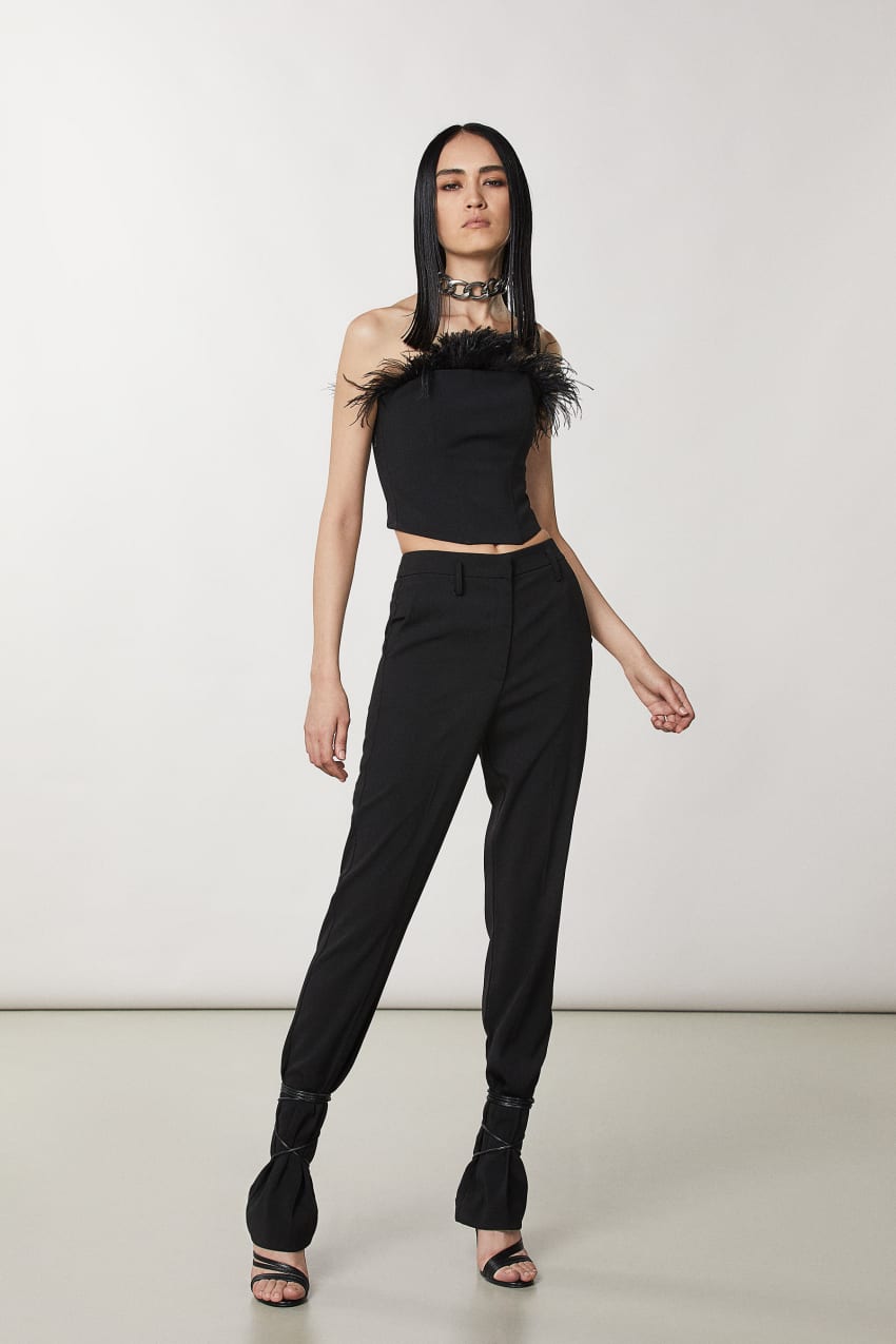 Patrizia Pepe Essential Crepe Pants Schwarz | CDPNXU-893