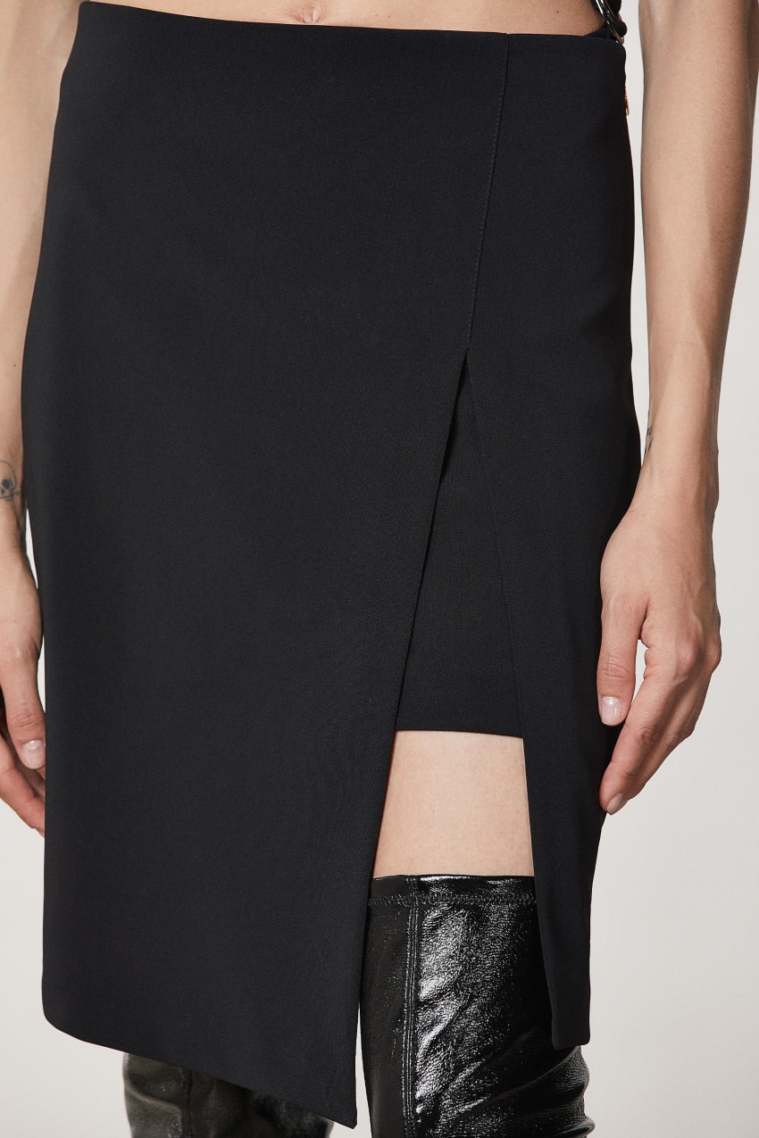 Patrizia Pepe Essential Crepe Pencil Skirt Schwarz | FKQUXI-180