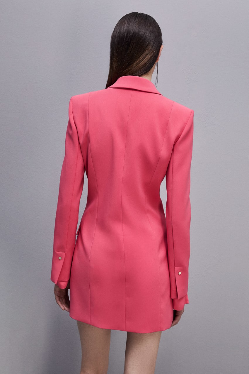 Patrizia Pepe Essential Double-breasted Suit Jacket Rosa | SBGFLX-513