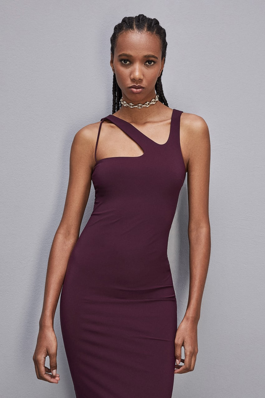 Patrizia Pepe Essential Stretch Jersey Sleeveless Dress Lila | FALJWE-043