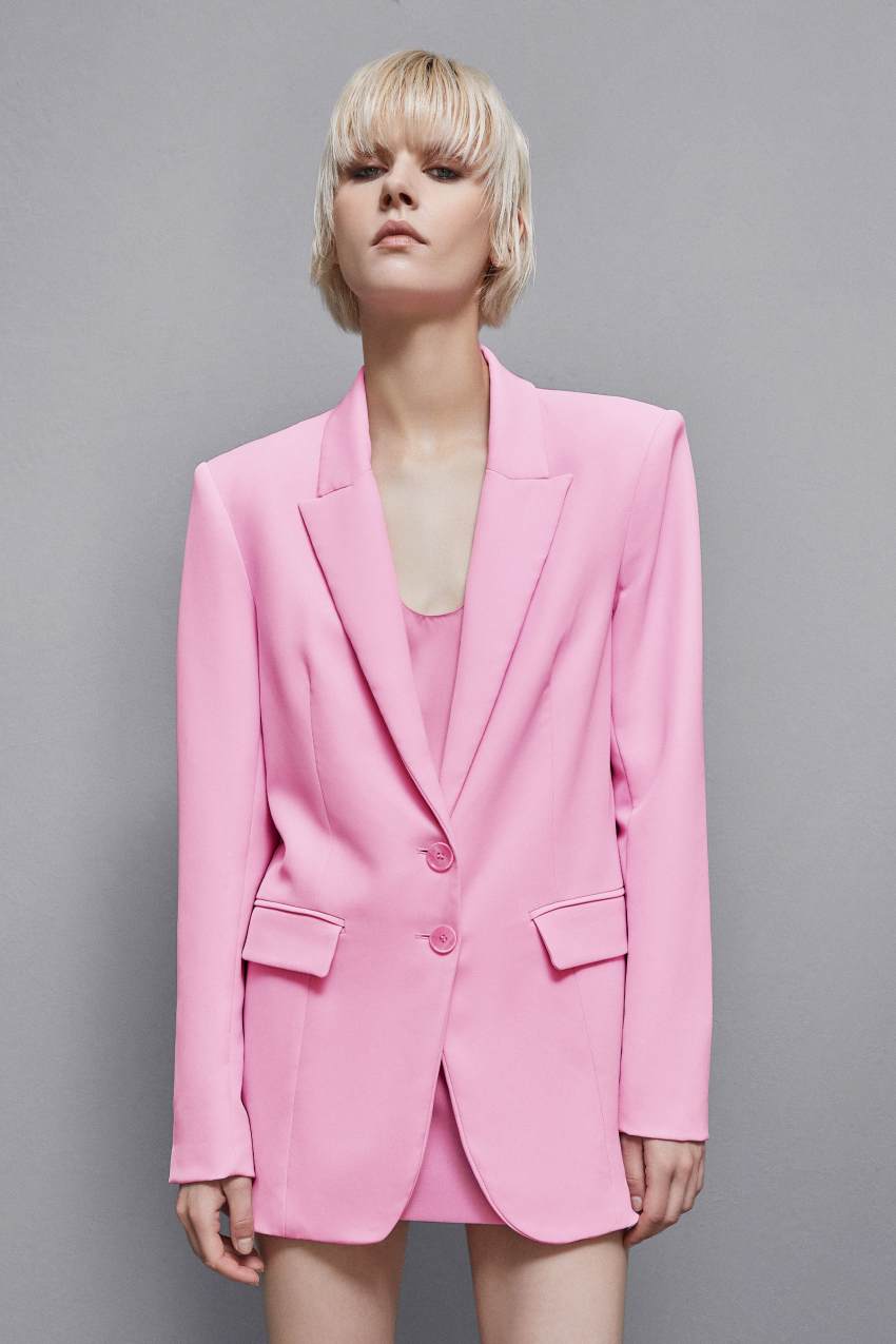 Patrizia Pepe Essential Two-button Blazer Rosa | LHQSXV-748