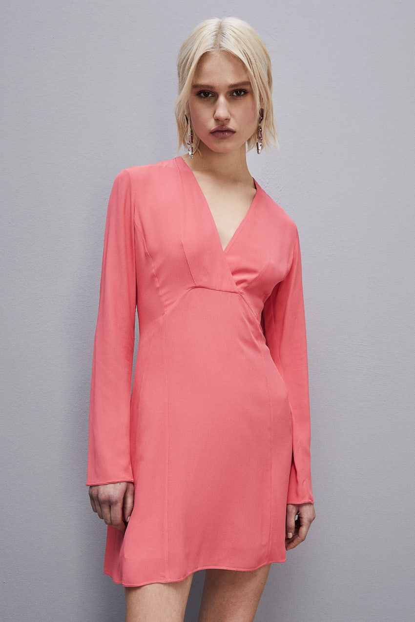 Patrizia Pepe Essential Viscose Crepe Dress Rosa | JNMQTU-085