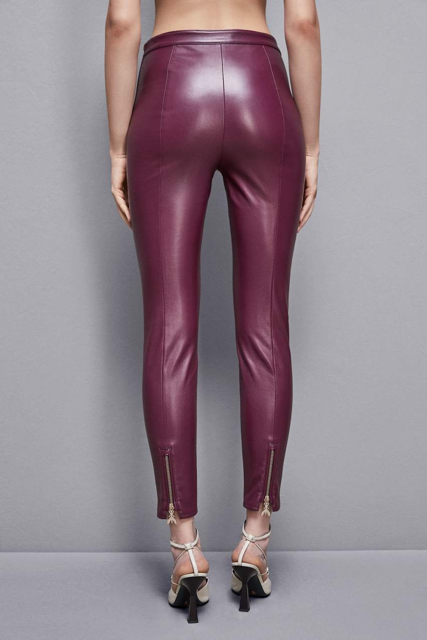 Patrizia Pepe Faux Leather Leggings Lila | UQHDTA-491