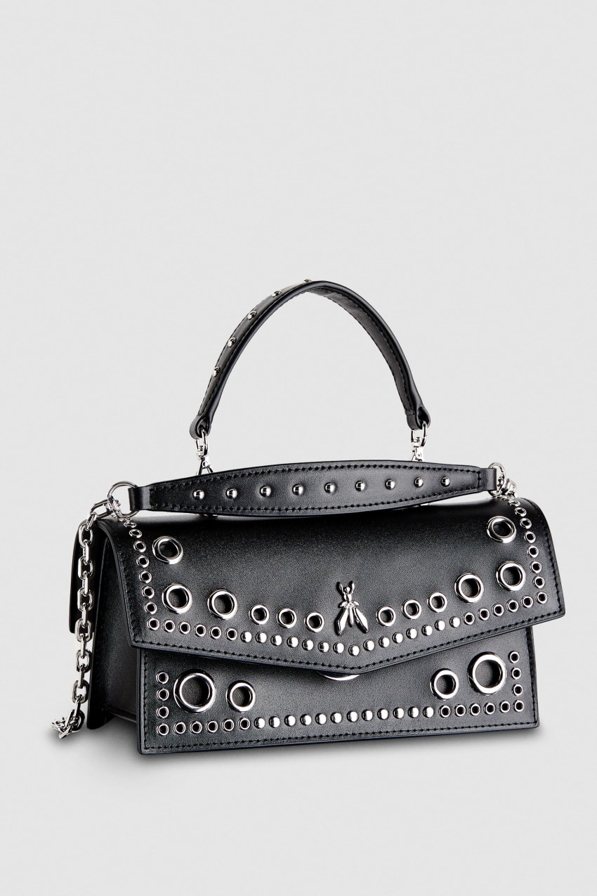 Patrizia Pepe Fly Bamby Eyelet Bag Schwarz | JNKWFQ-391