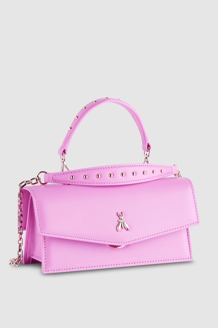 Patrizia Pepe Fly Bamby Leather Shoulder Bag Rosa | SZLWCH-439