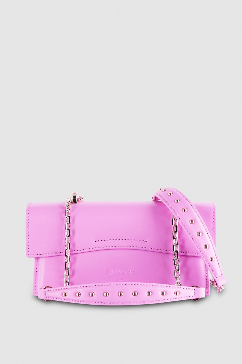 Patrizia Pepe Fly Bamby Leather Shoulder Bag Rosa | SZLWCH-439