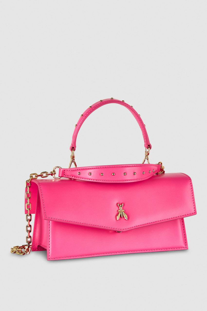 Patrizia Pepe Fly Bamby Leather Shoulder Bag Rosa | NBFYCX-319